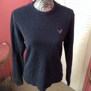 AMERICAN EAGLE Shirts - AMERICAN EAGLE THERMAL NAVY TOP M AMERICAN EAGLE Shirts - AMERICAN EAGLE THERMAL NAVY TOP M